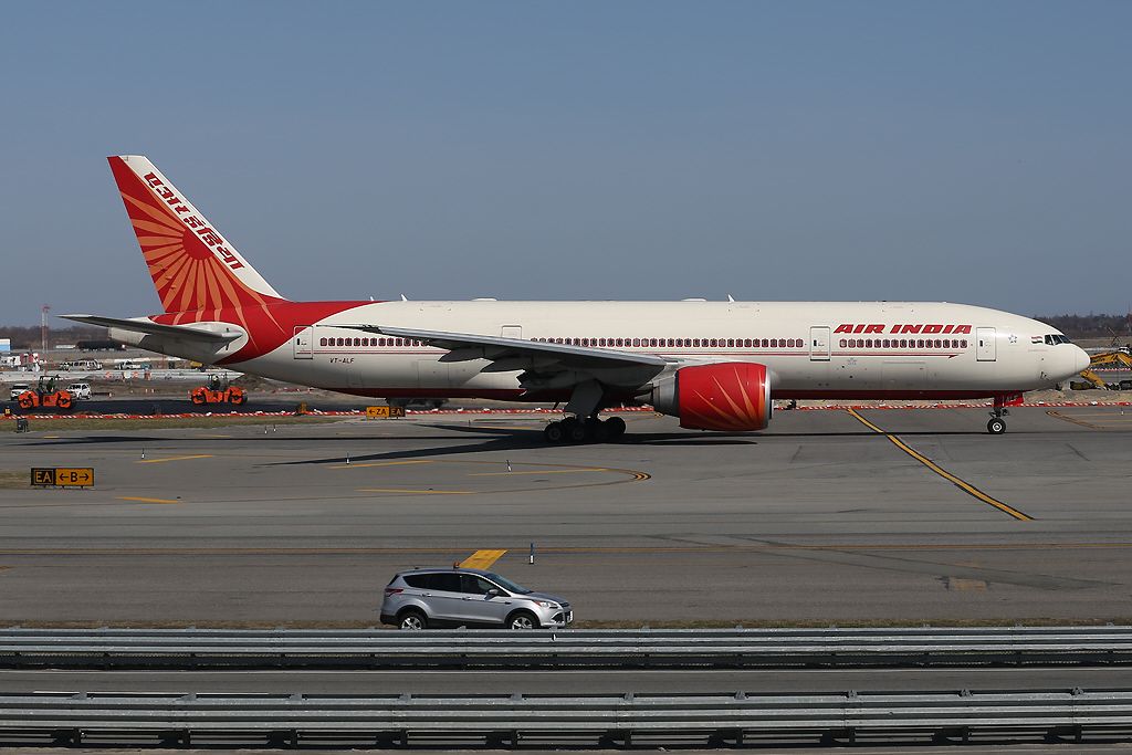 BOEING 777-200LR (VT-ALF) - AIC102 leaving on the long haul to Delhi.  6 April 2015