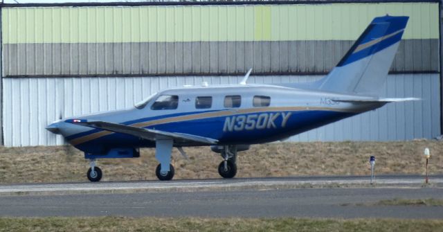 Piper Malibu Mirage (N350KY) - Heading for departure is this 2015 Piper PA-46-M350 Mirage from the Winter of 2024.