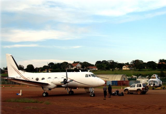 Grumman Gulfstream 1 (ZS-JIS) - For King Air Charters at Entebbe, Uganda