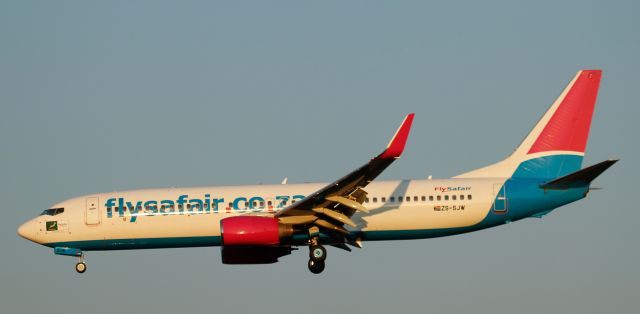 Boeing 737-800 (ZS-SJW) - Landing at FAOR