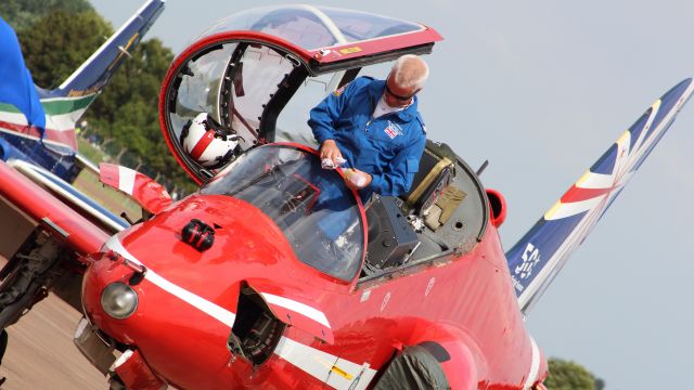 Boeing Goshawk — - 50th display season of the RAF Red Arrows at RIAT 2014