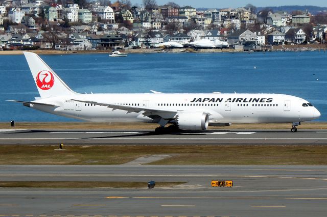 Boeing 787-8 (JA867J) - JAL 7 rolling over the numbers on 15R departing back to Tokyo