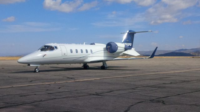 Learjet 60 (N860PD) - N860PD on the ramp at Evanston, WY.
