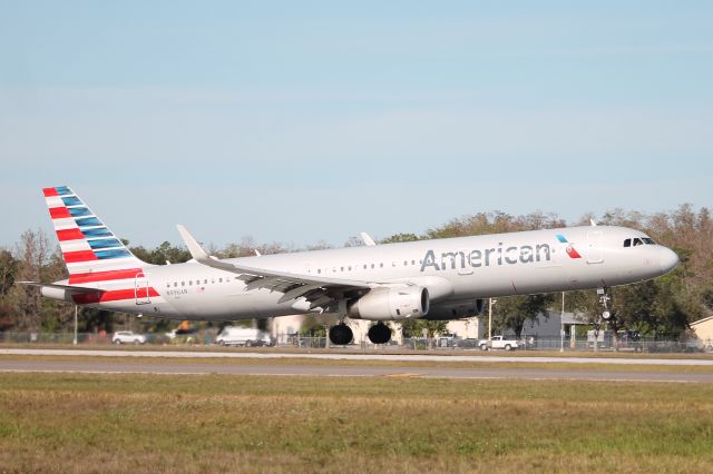 Airbus A321 (N996AN) - American Flight 1935 arrives on Runway 6 at Southwest Florida International Airport following flight from Charlotte-Douglas International Airport