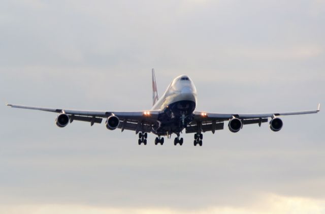 Boeing 747-400 (G-CIVK) - Closing the day"As the sun hides "Beyond the horizon!"