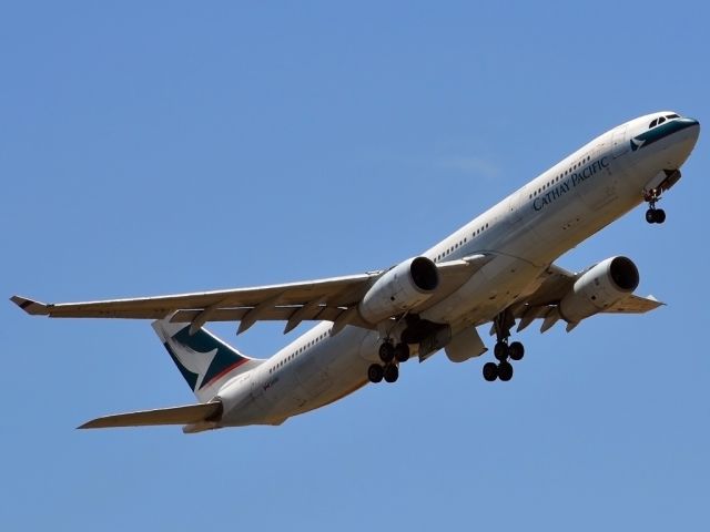 Airbus A330-300 (B-HLQ) - Getting airborne off runway 23 and heading home to Hong Kong via Melbourne. Wednesday 4th January 2012.