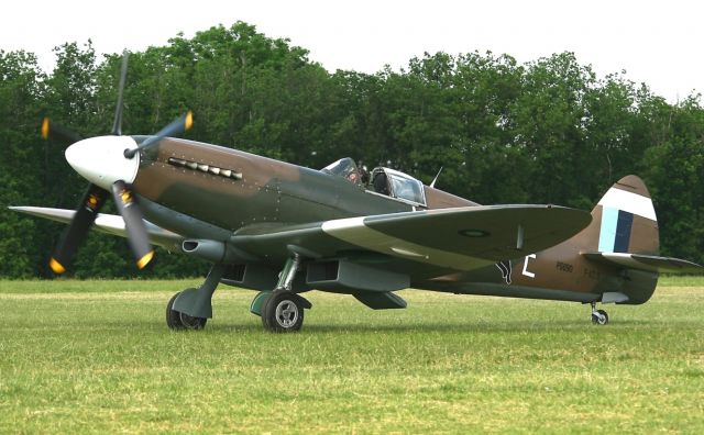 SUPERMARINE Spitfire (F-AZJS) - Supermarine Spitfire PR19 389, La Ferté Alais Airfield (LFFQ) Air Show (Le Temps Des Hélices) in may 2012