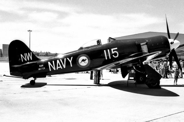 VH-HFX — - HAWKER FURY FB10 - REG VH-HFX / WH589/NW-115 (CN 37534/ISS13) - MOORABBIN AIRPORT VIC AUSTRALIA - YMMB 3/5/1986