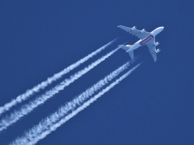 Airbus A380-800 (A6-EDD) - United Arab Emirates flight UAE202 (KJFK to OMDB) eastbound at 535knots/37/000ft over north Anglesey on 19/5/11 (data from planefinder.net)