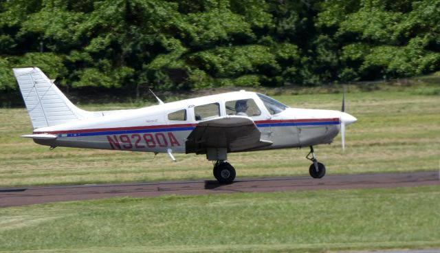 Piper Cherokee (N9280A) - Shown here is a 1985 Piper Cherokee Warrior II PA-28-161 in the Summer of  2019.