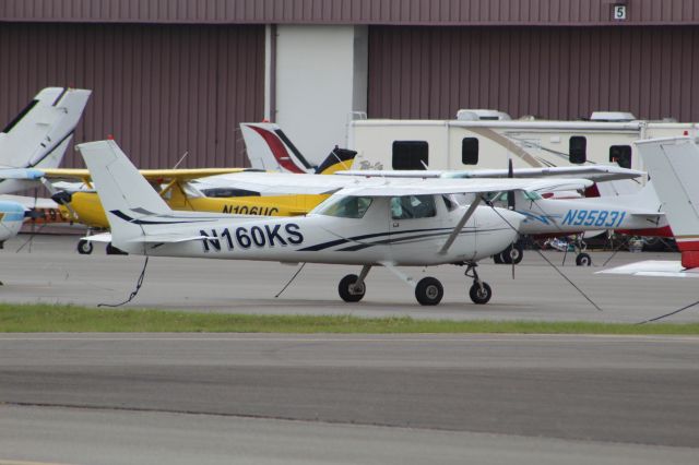 Cessna Commuter (N160KS) - A good looking 150M parked on the tie downs at LAL.