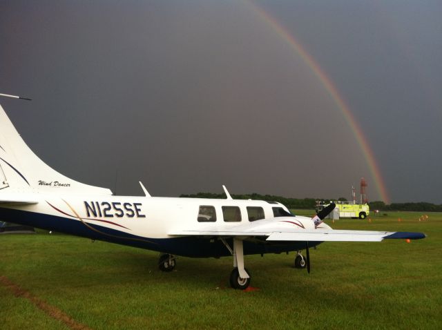 Piper Aerostar (N125SE) - Rainbow over "Wind Dancer" Air Venture 2014 