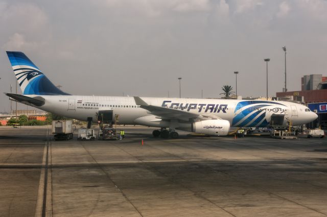 Airbus A330-300 (SU-GDS) - 5th September, 2024: Seen parked at Gate 8 at Cairo's Terminal 3 prior to operating flight MS 877 to Abuja in Nigeria.