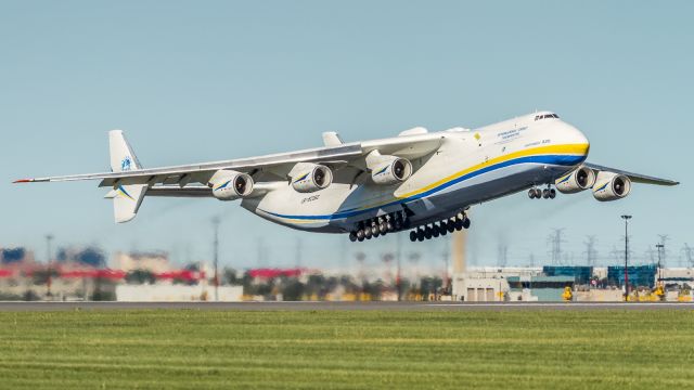 Antonov An-225 Mriya (UR-82060) - After spending the night at YYZ they blast off again to Anchorage, here climbing off runway 06L