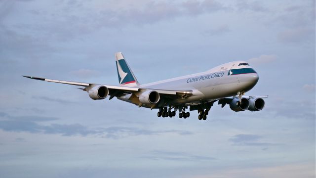 BOEING 747-8 (B-LJM) - BOE563 on final approach to Rwy 16R to complete it maiden flight test on 11/27/13. (LN:1486 cn 43825).