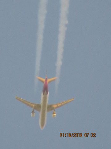 Airbus A300F4-600 (N717FD) - FedEx flight 1586 from MEM to SLC over Southeastern Kansas at 36,000 feet.