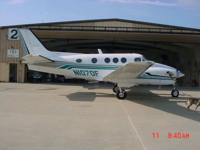 Beechcraft King Air 90 (N1070F) - Parked on ramp 8/11/09