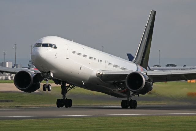 BOEING 767-300 (G-POWD) - AWC883 departing to Athens.