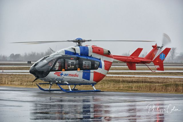 KAWASAKI EC-145 (C-GTUQ) - Training flight on a rainy Sunday.