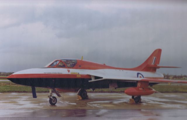 Hawker Hunter (LNE563) - This is the Hawker Hunter assigned to the Royal Air Force Institute of Aviation Medicine during my US Army Research Officer Exchange Tour 1989-1992.