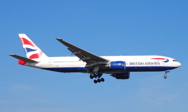 BOEING 777-200LR (G-YMMK) - Taken from the threshold of 29L