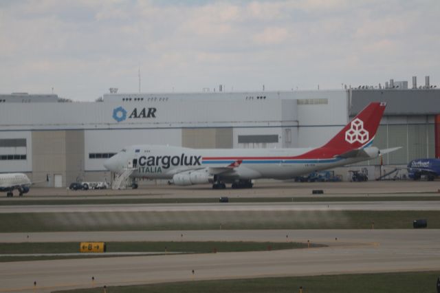 Boeing 747-400 (LX-YCV) - Weather diverted 747. One of four. Taken from inside terminal