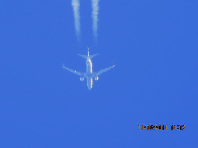 Boeing 737-800 (N524AS) - Alaska Airlines flight 16 from SEA to MCO over Southeastern Kansas at 37,000 feet.