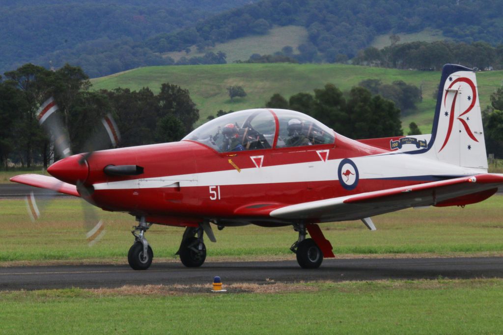 — — - RAAF Roulette No: 51 on the taxiway at Wings over Illawarra Air Show