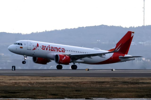 Airbus A320neo (N920CG) - Avianca A20N with lower case 'a' departing BOS on 2/7/24.