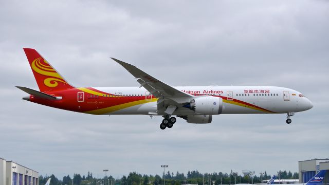 Boeing 787-9 Dreamliner (B-7839) - BOE784 on final to Rwy 16R to complete a B1 flight on 8/6/16. (ln 465 / cn 62714).