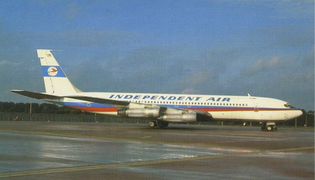 Boeing 707-100 (N7231T) - scanned from postcardbr /independent air