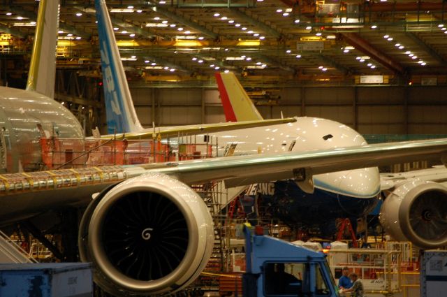 Boeing 787-8 (N787BA) - Taken late March, 2009...787 ZA001 behind a KLM B777-306ER, Everett.