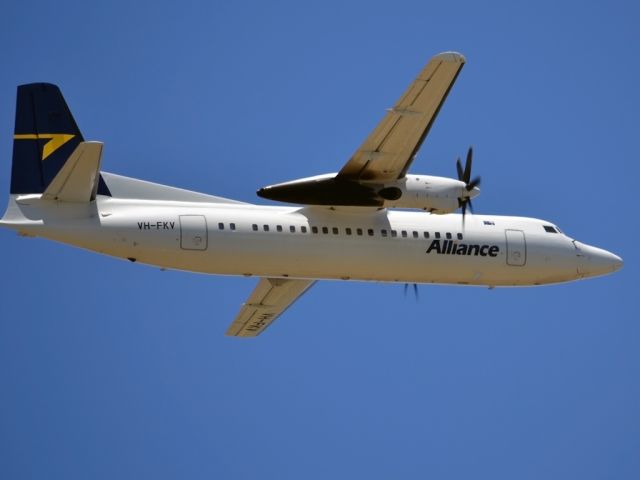 Fokker Maritime Enforcer (VH-FKV) - Getting airborne off runway 23. Wednesday 4th January 2012.