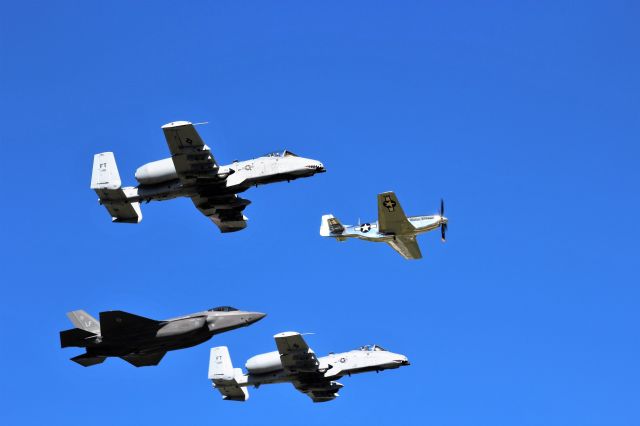 North American P-51 Mustang (N151AM) - Heritage Flight with F-35, A-10s & P-51