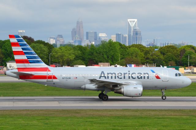 Airbus A319 (N715UW) - Takeoff roll runway 18C - 4/13/19