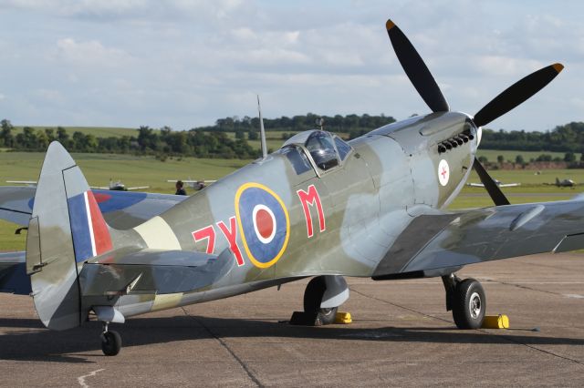 SUPERMARINE Spitfire (ZXM) - On static display at Duxford Air Museum.