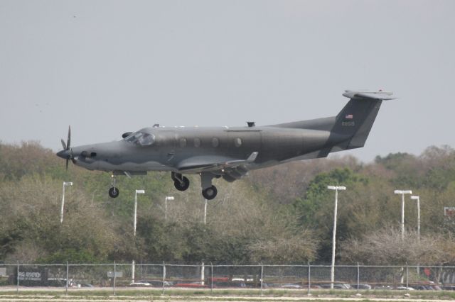 Pilatus PC-12 (08519) - A US Air Force U-28 Pilatus (08-519) from Hulbert Field performs a training flight at Sarasota-Bradenton International Airport