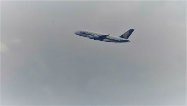 Airbus A380-800 (9V-SKR) - Departing out of Zurich