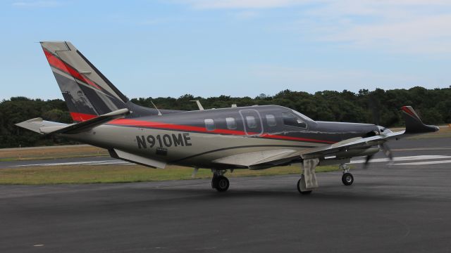 Daher-Socata TBM-900 (N910ME) - Taxiing in at Chatham Municipal Airport, 20 August 2021.