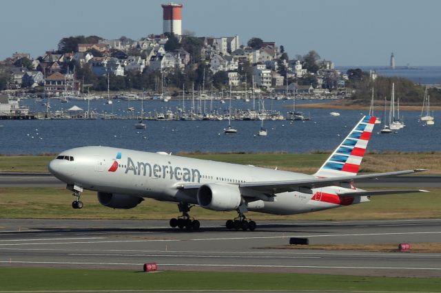 Boeing 777-200 (N783AN) - AA 1156 to Miami lifting off of 33L