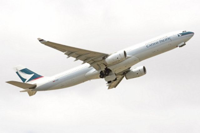 Airbus A330-300 (B-LAF) - Getting airborne off runway 23 and heading home to Hong Kong via Melbourne, on the last day of the Australian summer. Thursday 28th February 2013.