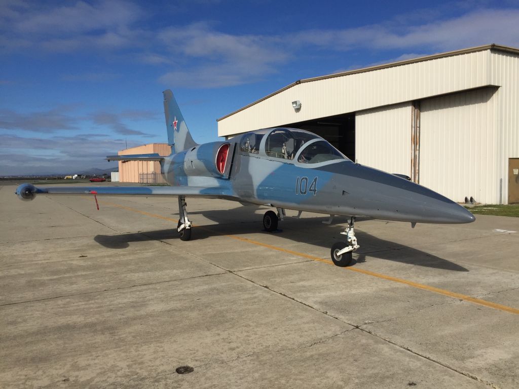 Aero L-39 Albatros (N39SR) - N39SR on the ramp in Hollister, CA - Nov 30th, 2016