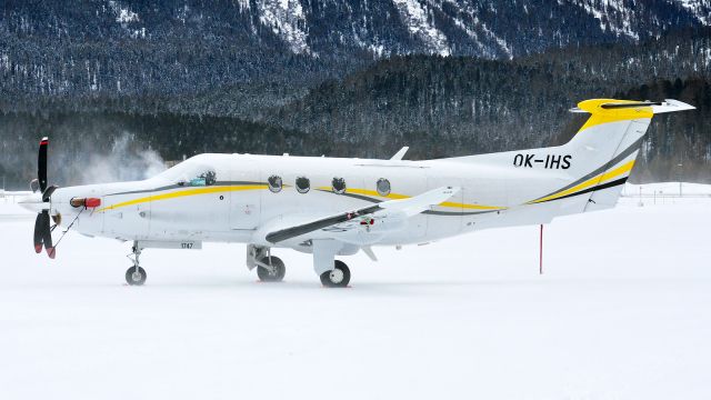 Pilatus PC-12 (OK-IHS) - Samedan St.Moritz, Dec 22, 2024