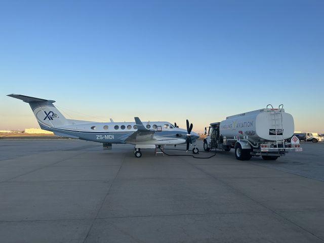 Beechcraft Super King Air 300 (ZS-MDI) - At Yingling. 19-MAR-2023.