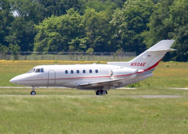 Hawker 800 (N50AE) - At Shreveport Regional.  Hawker Beechcraft Corp HAWKER 900XP.