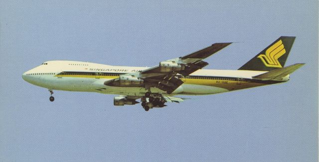 Boeing 747-200 (9V-SQE) - scanned from postcardbr /singapore airlines cargo