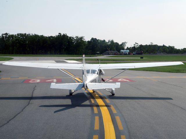 Cessna Skyhawk (N6228N) - 2 July 2015. Holding short runway 34.