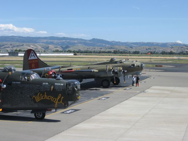 Boeing B-17 Flying Fortress (N93012) - Collings B-17G and B-24 at Livermore Airport, California,  May 2006.