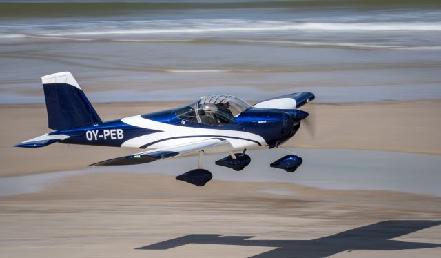 Vans RV-12 (OY-PEB) - My airplane landing at the beach at Blokhus, Denmark. 