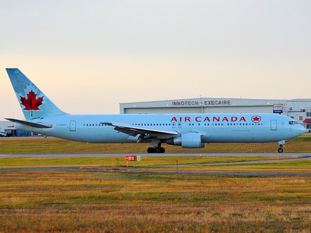 BOEING 767-300 (C-FMWQ) - Exiting Rwy 07 after a transatlantic flight from FRA/EDDF.